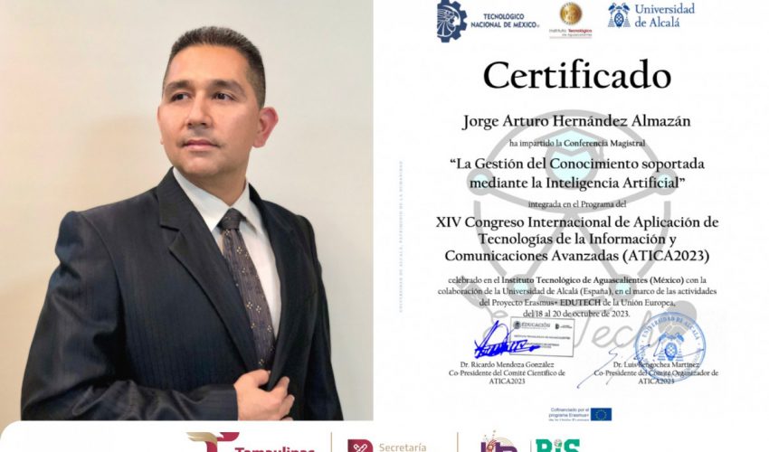 Imparte Conferencia magistral el Dr. Jorge Arturo Hernández Almazán en el XIV Congreso Internacional sobre Aplicación de Tecnologías de la Información y Comunicaciones Avanzadas (ATICA 2023)