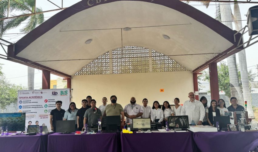 La Universidad Politécnica de Victoria presentó su oferta académica en la Feria Vocacional del CBTIS 119